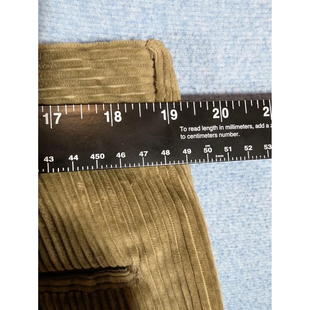 Murano Pants Mens 40x32 Brown Corduroy Pleated Dress Slacks Cuffed Casual